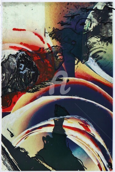 Collages intitulée "20/05/14 (Moonwalk)" par Franziska Kolbe, Œuvre d'art originale, Papier