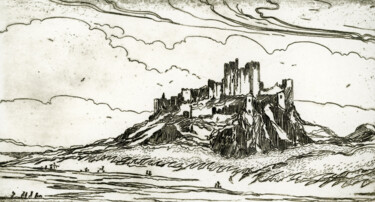 Printmaking titled "Bamburgh Castle" by Fraser Maciver (1960 - 2019), Original Artwork, Etching