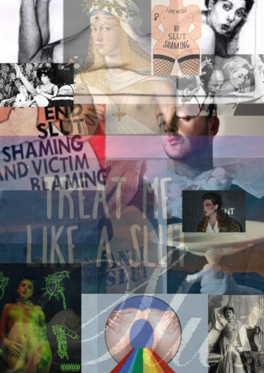 Arts numériques intitulée "STOP SLUT SHAMING" par Frauzart, Œuvre d'art originale, Photo montage