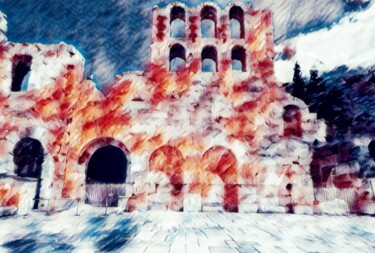 Digital Arts titled "Greece" by Fernanda Ross Ross, Original Artwork