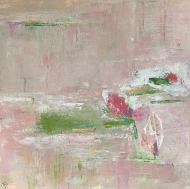 Peinture intitulée "le lac rose" par Fred Bertin, Œuvre d'art originale, Acrylique