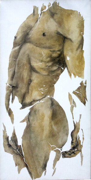 Ζωγραφική με τίτλο "Laisser aller" από Fred Bonna, Αυθεντικά έργα τέχνης, Λάδι Τοποθετήθηκε στο Ξύλινο φορείο σκελετό