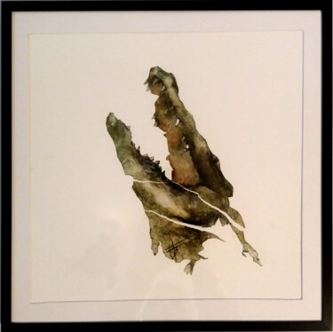 Peinture intitulée "Tête de croco" par Fred Bonna, Œuvre d'art originale, Huile