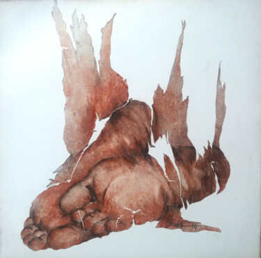 Peinture intitulée "Pieds 2" par Fred Bonna, Œuvre d'art originale, Huile Monté sur Châssis en bois
