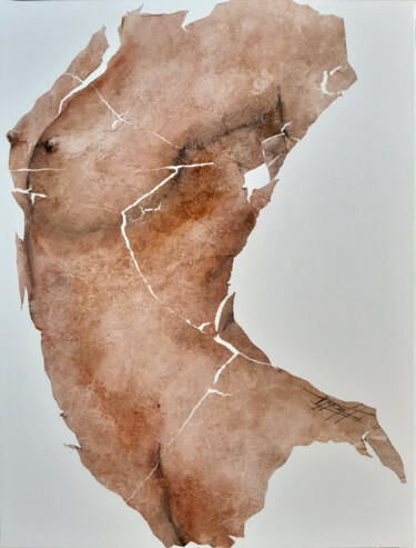 Pintura titulada "buste de profil" por Fred Bonna, Obra de arte original, Oleo