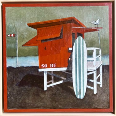 Peinture intitulée "MIAMI BEACH 2" par Fred Du Mesnil, Œuvre d'art originale, Acrylique Monté sur Châssis en bois