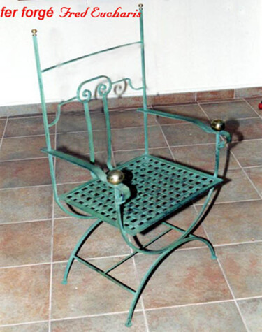 Design getiteld "Chaise de bureau" door Fred Eucharis, Origineel Kunstwerk, Metalen
