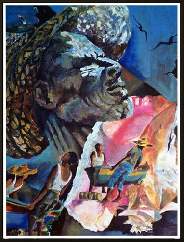 Peinture intitulée "Coup d'senne" par Fred Eucharis, Œuvre d'art originale, Acrylique Monté sur Châssis en bois