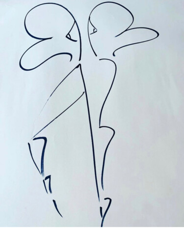 Disegno intitolato "Fierté" da Fred Le Calvez, Opera d'arte originale, Pennarello