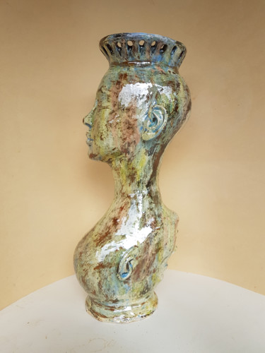 Escultura intitulada "Reflet 5" por Frédéric Louvier, Obras de arte originais, Cerâmica