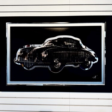 Sculpture titled "Porsche – Kinetic –…" by Fred Meurice, Original Artwork, Resin Mounted on Wood Panel