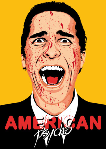Цифровое искусство под названием "American Psycho #1" - Fred Pabion, Подлинное произведение искусства, 2D Цифровая Работа