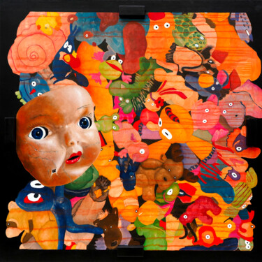 Pintura titulada "Doudous" por Fred Quemmerais, Obra de arte original, Oleo