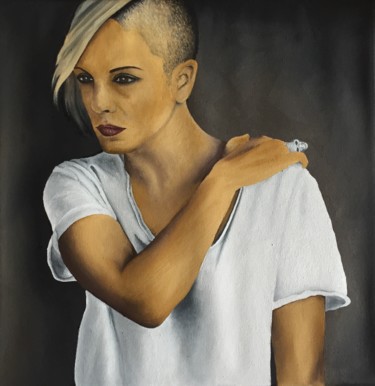 Painting titled "Christina.jpg" by Fred Tache, Original Artwork, Oil