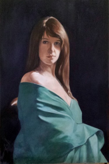 Painting titled "Jade" by Fred Whitson, Original Artwork, Oil