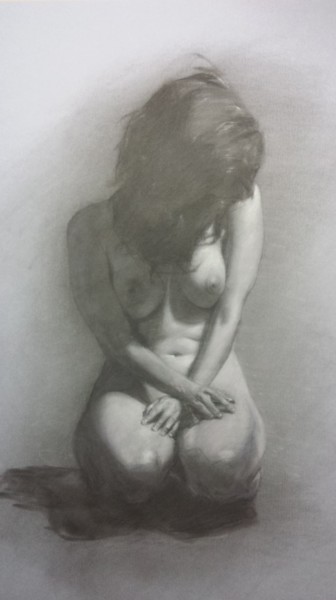 Drawing titled "Hidden 7" by Fred Whitson, Original Artwork, Charcoal