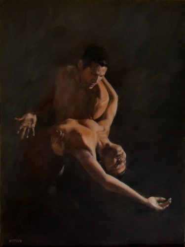 Painting titled "Dépendance" by Fred Whitson, Original Artwork, Oil