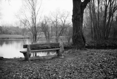 Photography titled "Le banc" by Frédéric Duchesnay, Original Artwork, Analog photography