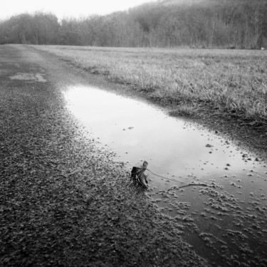 Photography titled "La feuille" by Frédéric Duchesnay, Original Artwork, Analog photography