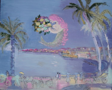 Peinture intitulée "12-la-promenade-des…" par Freda Bey, Œuvre d'art originale, Huile