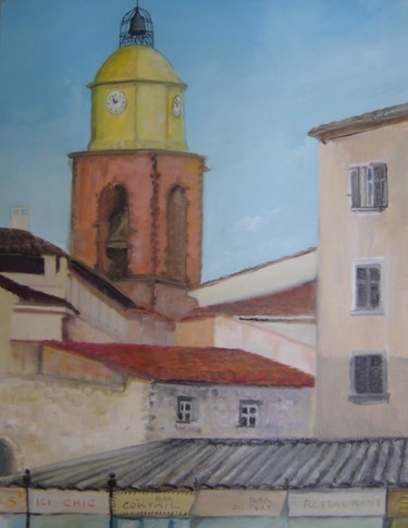 Peinture intitulée "saint Tropez.jpg" par Freda Bey, Œuvre d'art originale, Huile