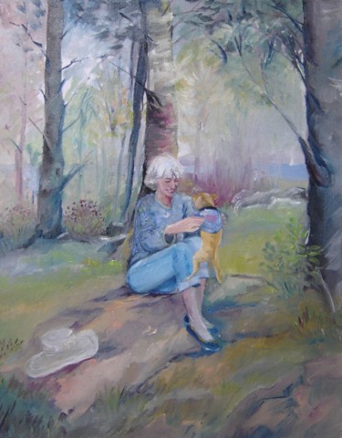 Peinture intitulée "avec Odalie" par Freda Bey, Œuvre d'art originale, Huile
