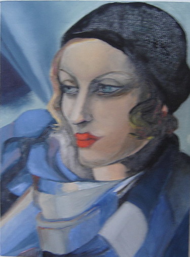 Peinture intitulée "TAMARA N°1" par Freda Bey, Œuvre d'art originale, Huile