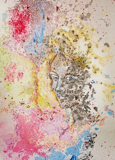 Pittura intitolato "Fragrances d'elle" da Freddy Blackberry, Opera d'arte originale, pigmenti