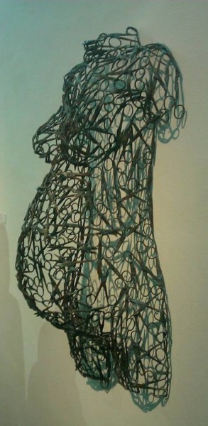 Sculpture titled "Silhouette 2 - "9-6…" by Freddy Tsimba, Original Artwork