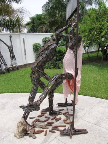Sculpture intitulée "(Sans nom)" par Freddy Tsimba, Œuvre d'art originale