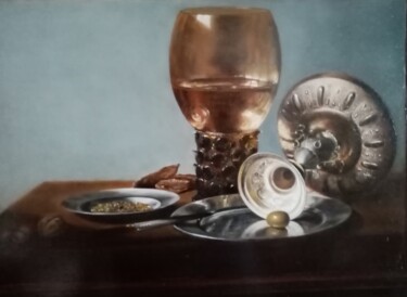 Malerei mit dem Titel "Siècle d'or holland…" von Fred Haute, Original-Kunstwerk, Öl