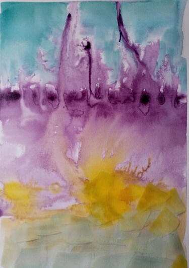Drawing titled "Convulsions" by Fred Haute, Original Artwork, Watercolor