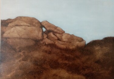 Painting titled "Rochers" by Fred Haute, Original Artwork, Oil