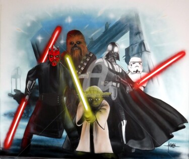 Pintura titulada "Star Wars" por Frédéric Andrès, Obra de arte original, Acrílico