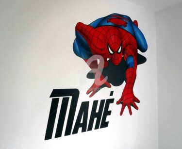 Ζωγραφική με τίτλο "spiderman" από Frédéric Andrès, Αυθεντικά έργα τέχνης, Ακρυλικό