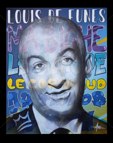 Pintura titulada "Louis de Funès" por Frédéric Andrès, Obra de arte original, Acrílico