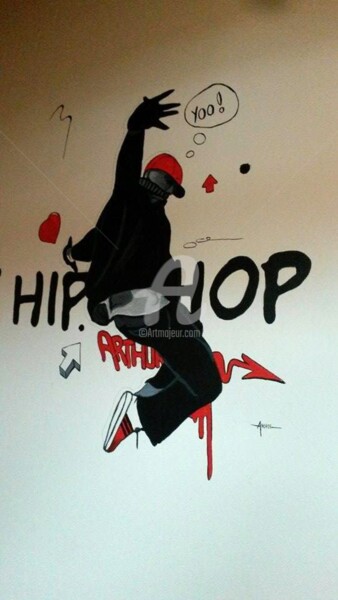 Malarstwo zatytułowany „fresque hip hop” autorstwa Frédéric Andrès, Oryginalna praca, Akryl