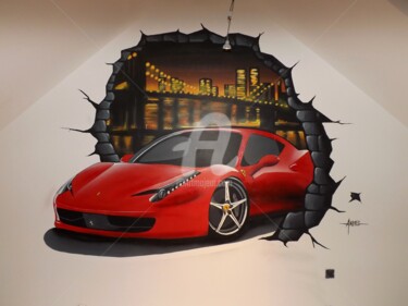 绘画 标题为“Ferrari” 由Frédéric Andrès, 原创艺术品, 丙烯