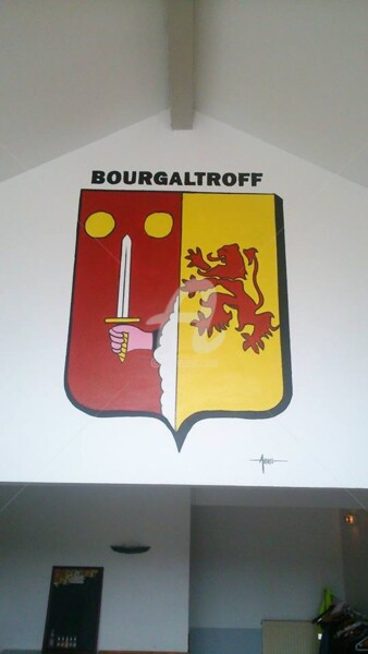 Peinture intitulée "Logo Bourgaltroff" par Frédéric Andrès, Œuvre d'art originale, Acrylique