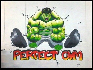 Peinture intitulée "Hulk" par Frédéric Andrès, Œuvre d'art originale, Acrylique