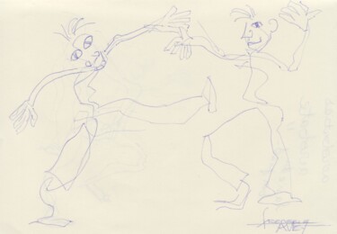 Disegno intitolato "La vie" da Frédéric Avez, Opera d'arte originale, Biro
