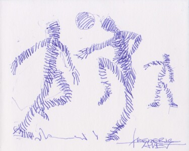 Drawing titled "2022 jeudi 22 avril" by Frédéric Avez, Original Artwork, Ballpoint pen