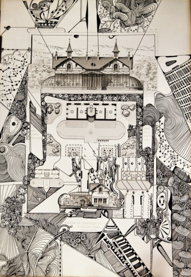 architecture 1 Dessin intitulée "architecture 1" par Frederic Babon, Œuvre d'art originale, Autre