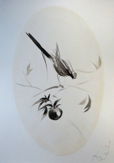 Peinture intitulée "Les oiseaux de Carr…" par Frédéric Belaubre, Œuvre d'art originale, Aquarelle