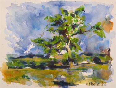Peinture intitulée "arbre en bourgogne" par Frédéric Bellaïche, Œuvre d'art originale