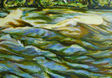 Peinture intitulée "rivière" par Frédéric Bellaïche, Œuvre d'art originale, Huile