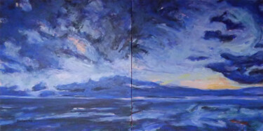 绘画 标题为“mer ciel à frehel” 由Frédéric Bellaïche, 原创艺术品, 油