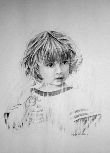 Drawing titled "Portrait sur comman…" by Frédéric Berrin, Original Artwork, Pencil