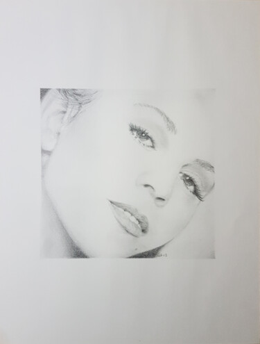 Drawing titled "Maria Carey" by Frédéric Berrin, Original Artwork, Pencil