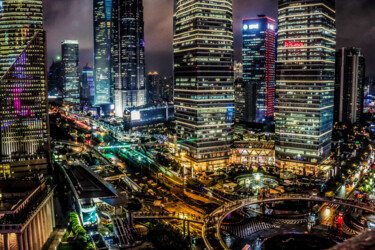 Photographie intitulée "Shanghai City" par Frederic Bos, Œuvre d'art originale, Photographie numérique